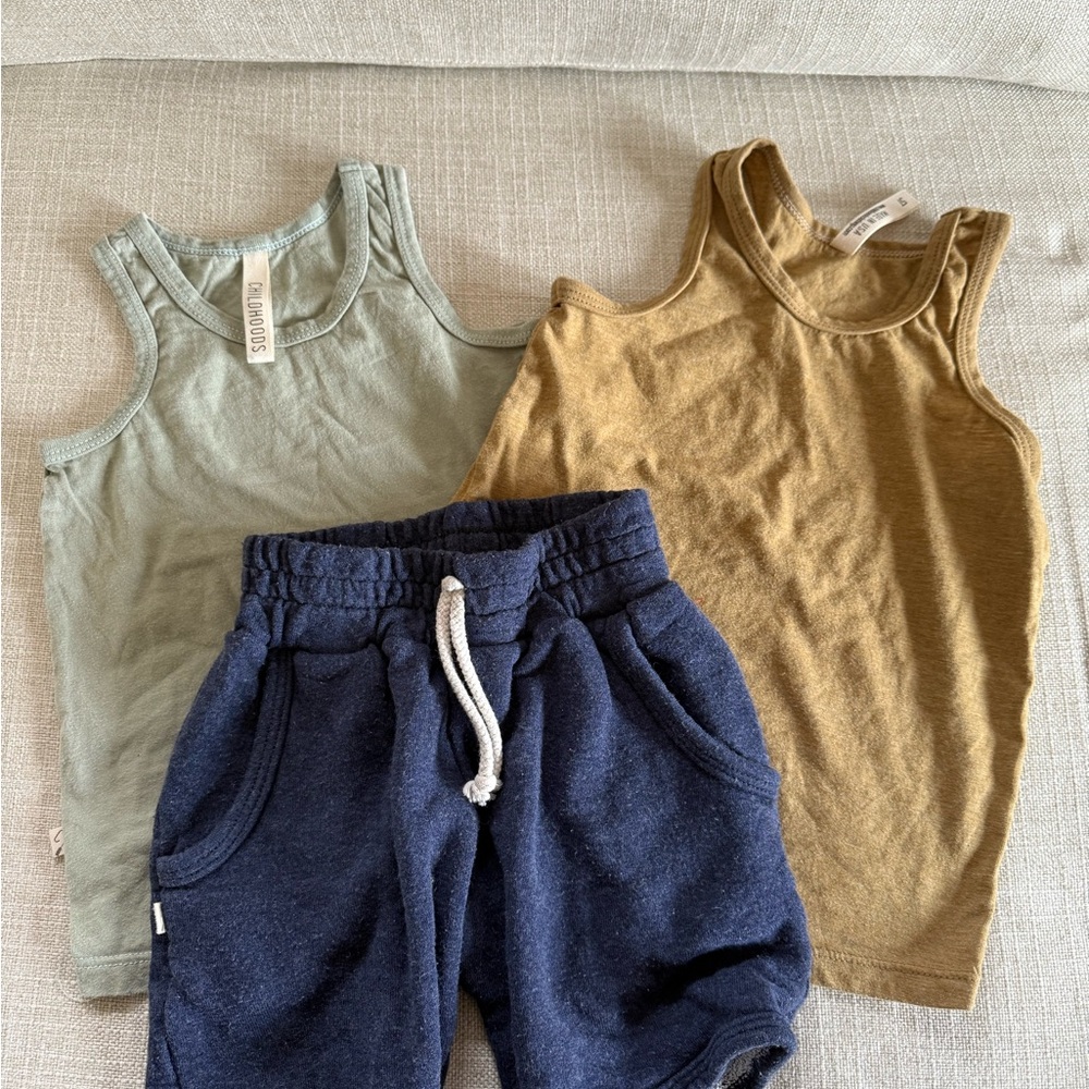 Childhood Clothing Kids Tank Tops and Shorts Set